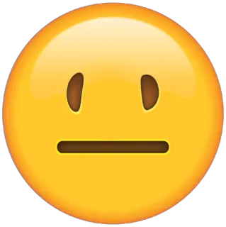 😐 emoji, expressionless, face, yellow, neutral telegram sticker