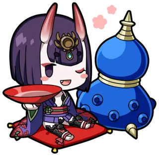 🍺 Anime, Manga, Lucu, Oni, Iblis, Kawaii, Jepang telegram sticker