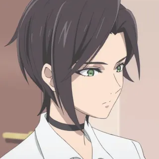 👒 Аниме, Персонаж, Женщина, Чокер, Портрет telegram sticker