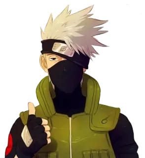 👍 Kakashi Naruto Anime, Manga, Kakashi, Ninja, Daumen hoch, Cartoon whatsapp sticker