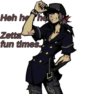 ☺️ Heh heh heh. Zetta fun times. anime, character, cool, teen telegram sticker