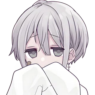 🫣 anime, cartoon, character, sad, emo, drawing telegram sticker