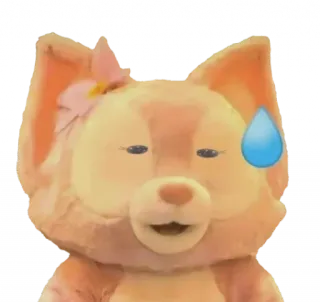 🦇 renard, goutte de sueur, gêné, mignon telegram sticker