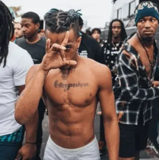 🖤 XXXTentacion cleopatra rapper, muziek, tatoeage, man, boven zonder telegram sticker