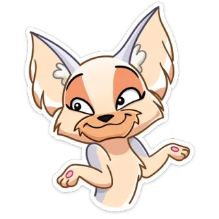 🤷‍♂️ animal, zorro, dibujos animados, lindo, divertido, pegatina telegram sticker