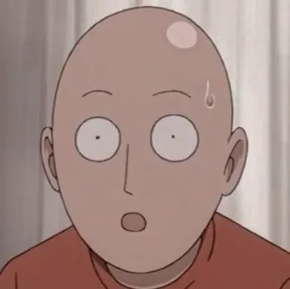 🥊 Saitama One-Punch Man Anime, Saitama, One Punch Man, Bohater, Łysy telegram sticker