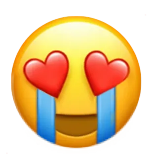 😍 이모지, 하트눈, 사랑, 애정, 울음, 눈물, 행복 whatsapp sticker