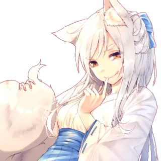 Кицунэ whatsapp stickers