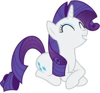 ☺️ Rarity My Little Pony Пони, Мультфильм, Животное, Единорог, Анимированный telegram sticker