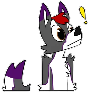 ‼ lobo, dibujos animados, furry, animal, pegatina, lindo telegram sticker