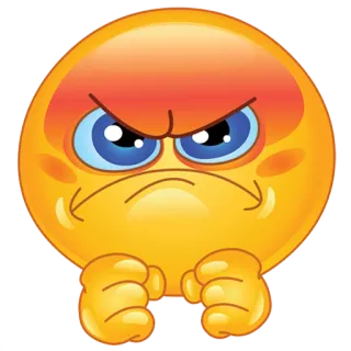 😡 emoji, en colère, contrarié, fou, dessin animé, visage, expression telegram sticker