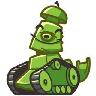 😊 panzer, cartoon, fahrzeug, militär whatsapp sticker