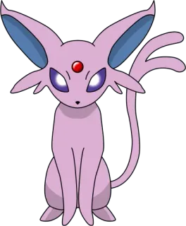 🌀 Espeon Pokemon Espeon, Pokémon, Psikis, Mirip kucing, Video game, Karakter whatsapp sticker