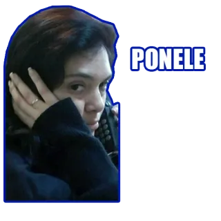 🙄 PONELE woman, person, calling, phone, spanish, ponele telegram sticker