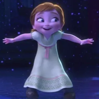 🤩 Anna Frozen Anna, Frozen, cartoon, Disney, child telegram sticker