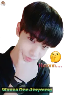 🤔 Jinyoung Wanna One Hmmm.... K-Pop, cantante, ragazzo, idol whatsapp sticker