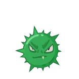👋 germ, virus, angry, spike, cartoon telegram sticker