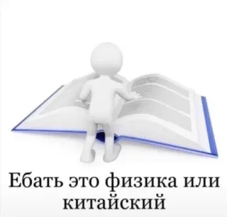 🥸 Ебать это физика или китайский book, physics, chinese, text, reading, school, study telegram sticker