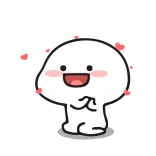 ❤ carino, felice, cartone animato, personaggio, amore, kawaii whatsapp sticker
