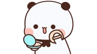 🫖 Panda, Lindo, Maquillaje, Belleza, Kawaii telegram sticker