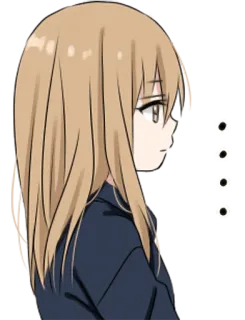 😶 动漫女孩, 漫画, 可爱, 角色, 金发, 卡通 whatsapp sticker