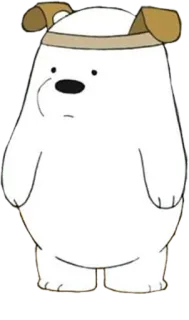 😐 Ice Bear We Bare Bears desenho animado, urso polar, urso de gelo, We Bare Bears, fofo, personagem telegram sticker