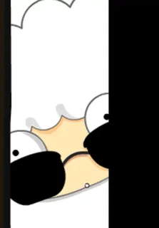😱 卡通, 白色, 搞笑, 动物, 表情包 telegram sticker