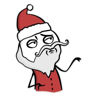 🎅 Santa Claus, Christmas, meme, humor, cartoon, celebration telegram sticker