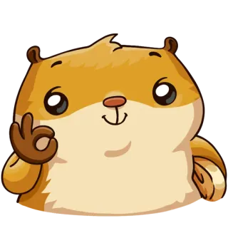 👌 Hamster, Nagetier, süß, Tier, OK Geste, Aufkleber telegram sticker