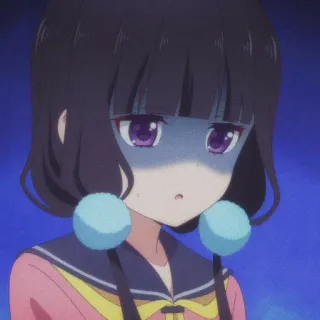🍇 anime, girl, cute, scared, surprised telegram sticker