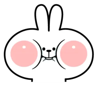 😠 conejo, dibujos animados, animal, sticker, lindo, gracioso whatsapp sticker