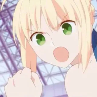 💙 Saber Fate/stay night Anime, Dibujos animados, Personaje, Saber, Fate, Fanart telegram sticker