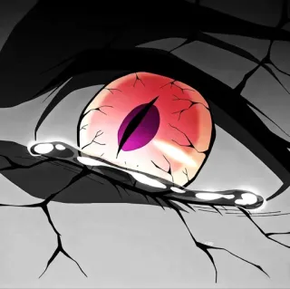 💗 occhio, rosso, viola, anime, oscuro, inquietante telegram sticker