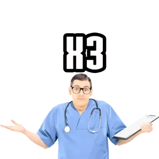 🤷‍♂️ x3 medizinisch, arzt, krankenschwester, frage, unsicher telegram sticker