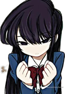 ☺️ Komi Shouko Komi Can't Communicate Anime, Manga, Komi Can't Communicate, Komi Shouko, Schattig, Verlegen whatsapp sticker