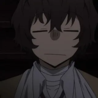 🥂 Dazai Osamu Bungou Stray Dogs Anime, Mangá, Personagem, Dazai Osamu, Bungou Stray Dogs, Expressão neutra telegram sticker