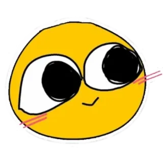 ☺️ 表情符号, 可爱, 黄色, 脸, 表情, 贴纸 telegram sticker