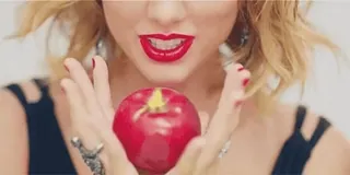 💸 Taylor Swift, pomme rouge, célébrité, chanteuse, portrait telegram sticker