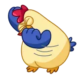 🕺 kurczak, kreskówka, śmieszne, zwierzę, ptak telegram sticker