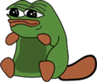 🐸 Pepe the Frog Pepe, frog, meme, sad, internet, cartoon telegram sticker