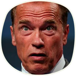 😦 Arnold Schwarzenegger celebridade, ator, político, rosto, retrato telegram sticker