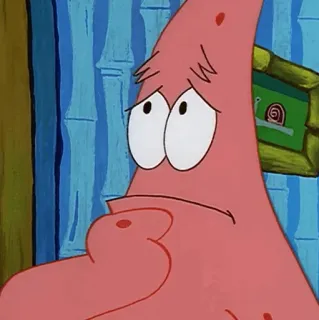 🍔 Patrick Star SpongeBob SquarePants patrick etoile, spongebob, triste, dessin animé, nickelodeon telegram sticker