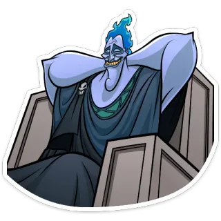 😴 Hades Hercules disney, cartoon, villain, underworld, god whatsapp sticker