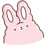 🐰 Kartun, Kelinci merah muda, Binatang lucu, Kelinci, Binatang telegram sticker