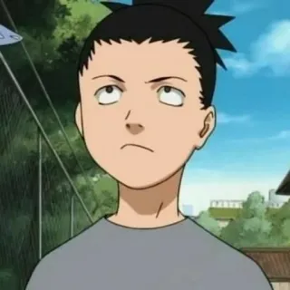 🤨 Shikamaru Nara Naruto anime, cartoon, Shikamaru, Nara, Naruto, character, manga telegram sticker
