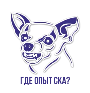 👿 ГДЕ ОПЫТСКА? cão, desenho animado, ilustração, animal, fofo, russo telegram sticker