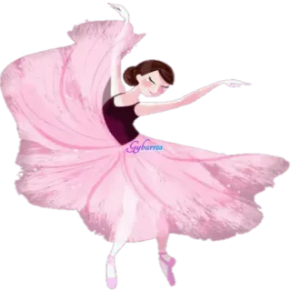 💁 ballet, danseuse, rose, fille, art whatsapp sticker