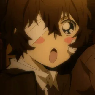 ⛓ Osamu Dazai Bungou Stray Dogs アニメ, 太宰, 文豪ストレイドッグス, キャラクター, 包帯, 可愛い telegram sticker