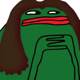 👩 Pepe the Frog Pepe, 青蛙, 表情包, 网络迷因, 卡通 whatsapp sticker