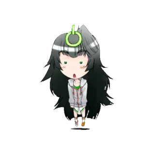 😯 anime, chibi, cartoon, character, manga telegram sticker